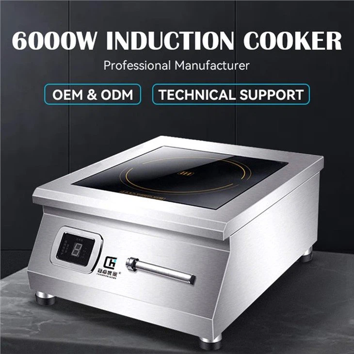button control commercial induction wok cooker
