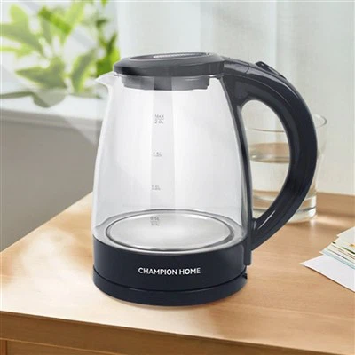 Glass elektrik Kettle ak echèl